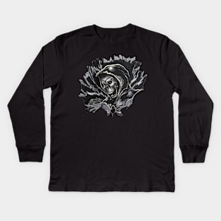 Skeletor's Fury Kids Long Sleeve T-Shirt